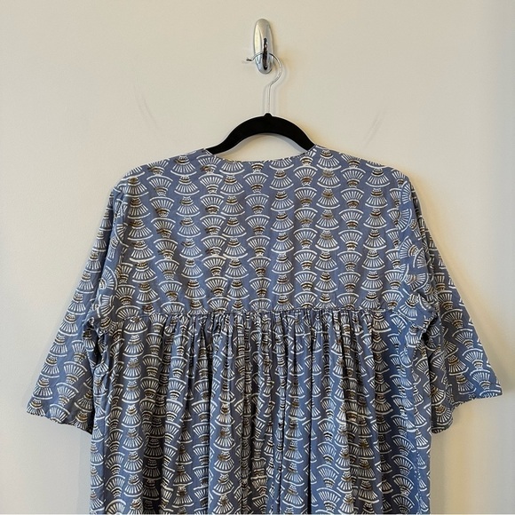 MIRTH-CAFTAN SeaShell Handmade Edition Textile Mini Dress (Size:Small) - Picture 8 of 16